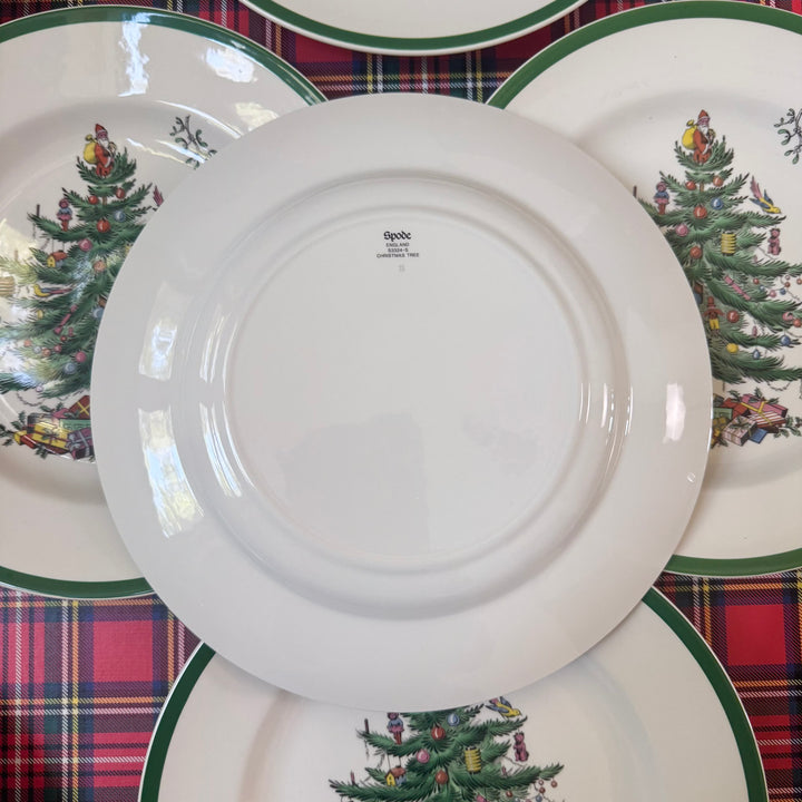 Vintage Spode Christmas Tree Dinner Plates Made in England - Sold Individually