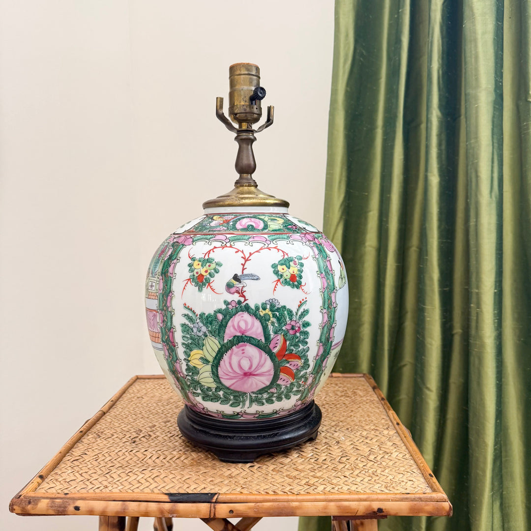 Vintage Rose Medallion Lamp