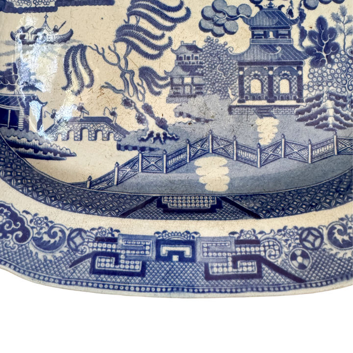 Antique Blue Willow Platter