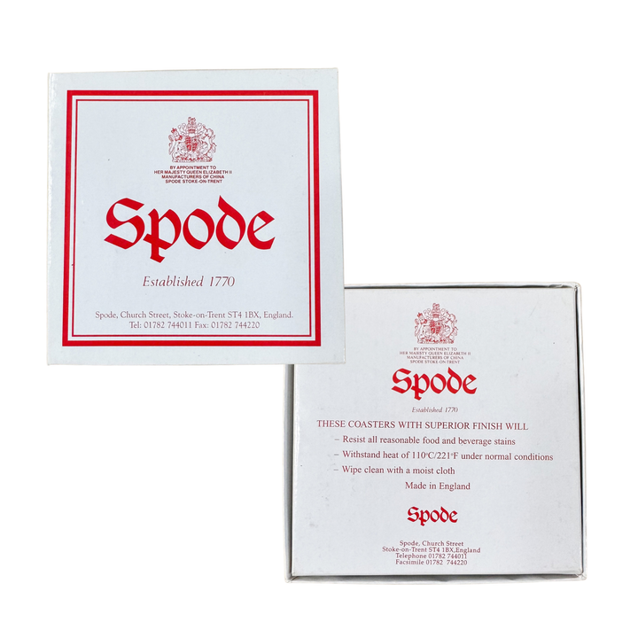 Vintage Set of Six Spode Christmas Tree Coasters