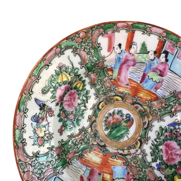 Antique Rose Medallion Shallow Bowl