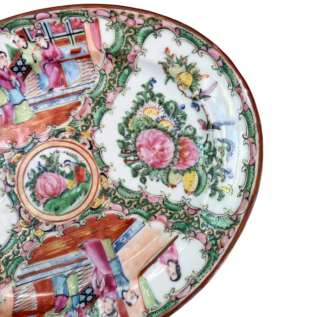 Antique Small Rose Medallion Platter