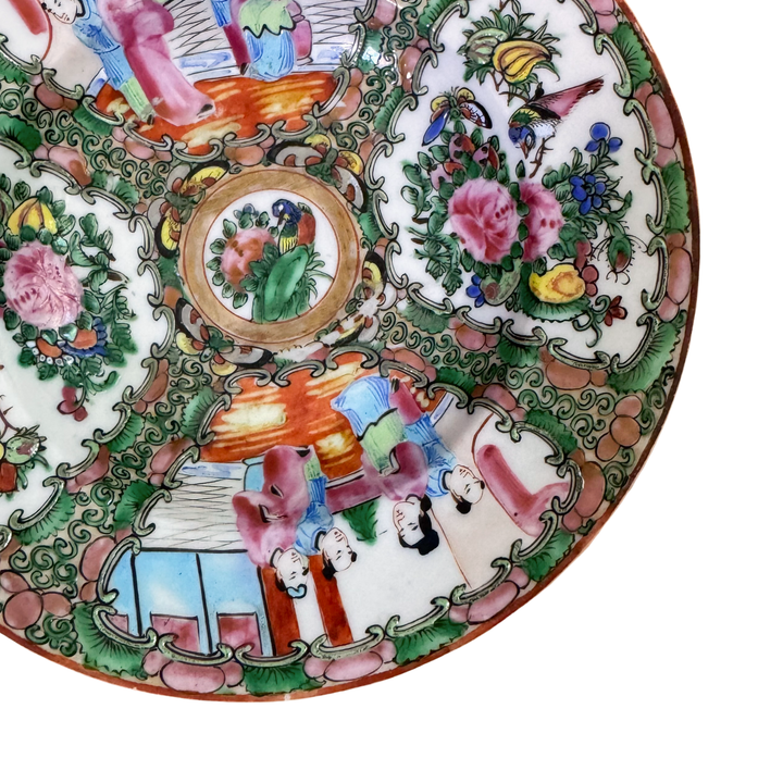 Antique Rose Medallion Shallow Bowl