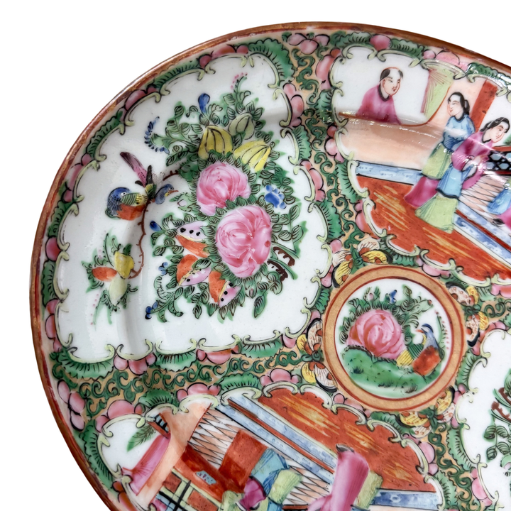 Antique Small Rose Medallion Platter