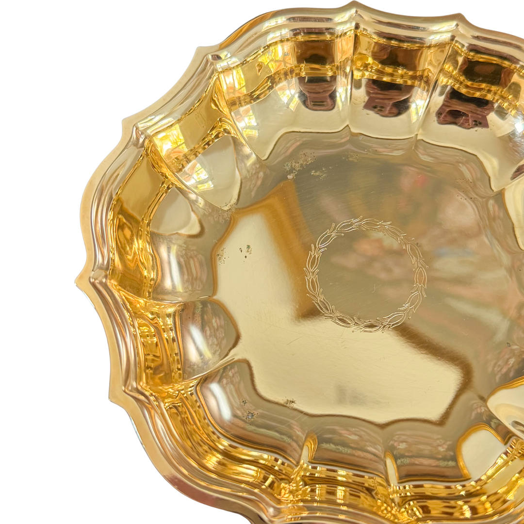 Vintage International Silver Company Gold-Plated Compote