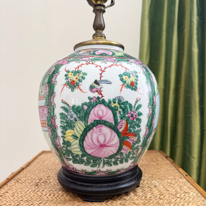Vintage Rose Medallion Lamp