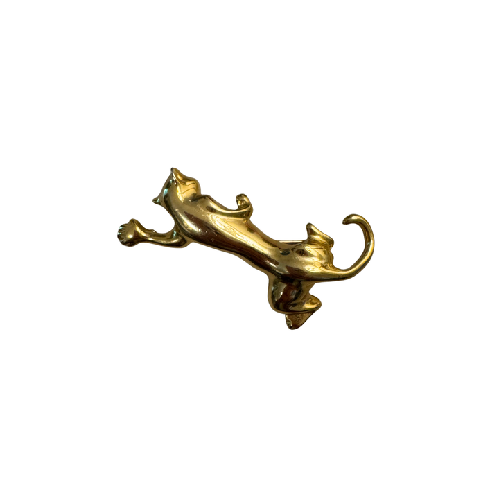 Vintage D. Torem Renclif Gold Panther Brooch