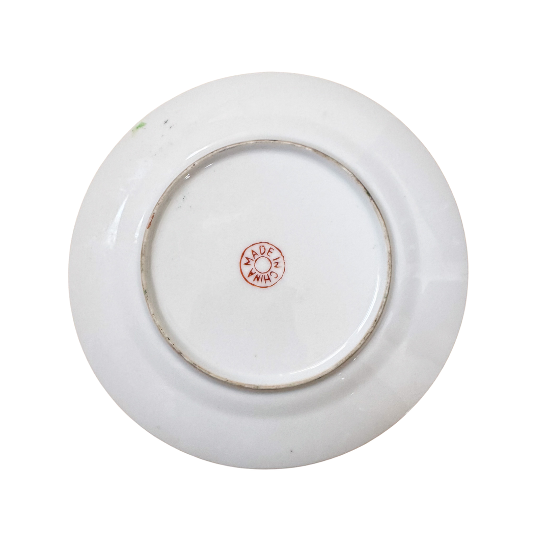 Vintage Pair of Rose Medallion Plates