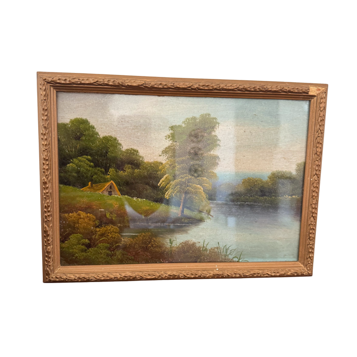 Antique English Landscape Oil Painting