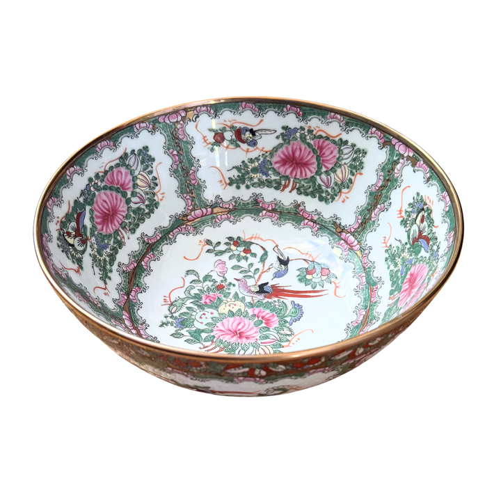 Vintage Rose Canton Bowl