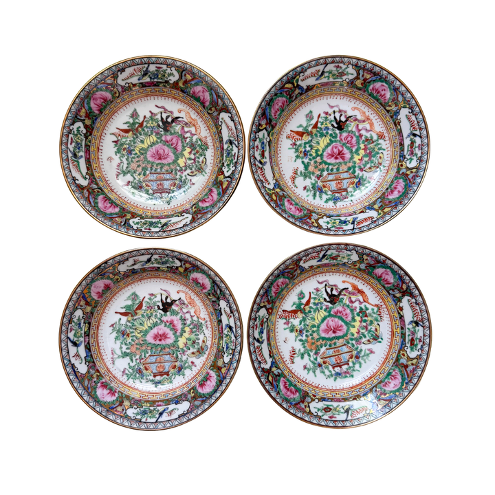 Set of Four Vintage Famille Rose Small Bowls