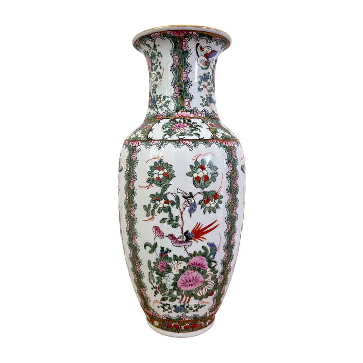 Vintage Large Rose Canton Vase