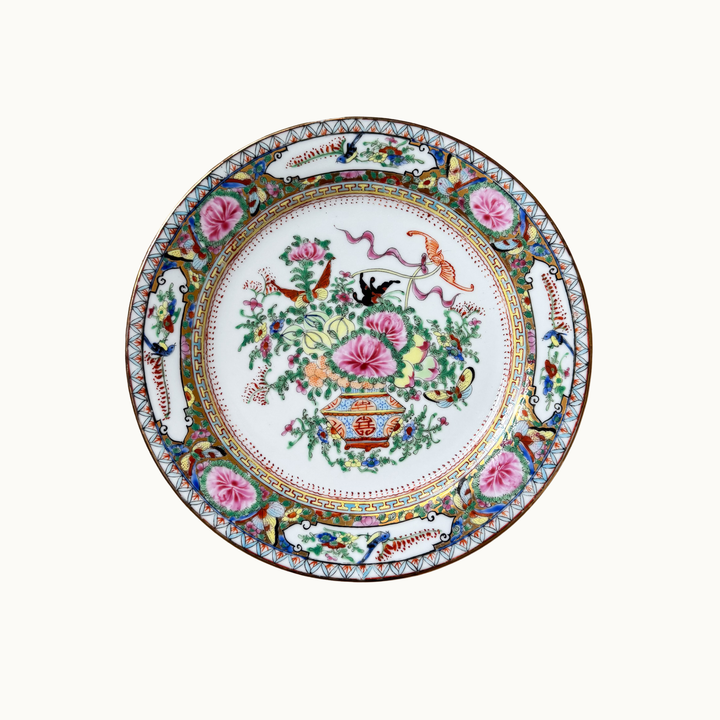 Vintage Famille Rose Luncheon Plates