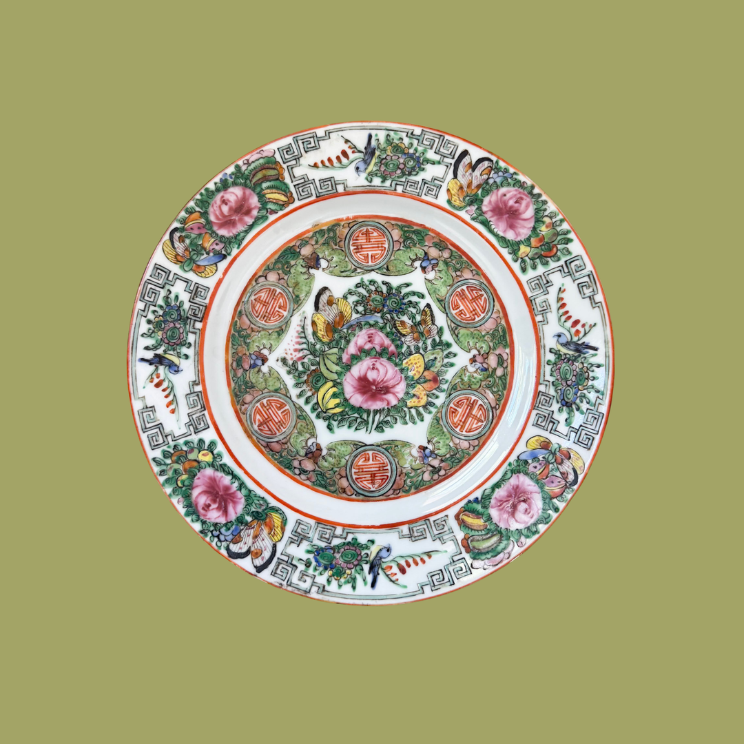 Vintage Rose Canton Plate