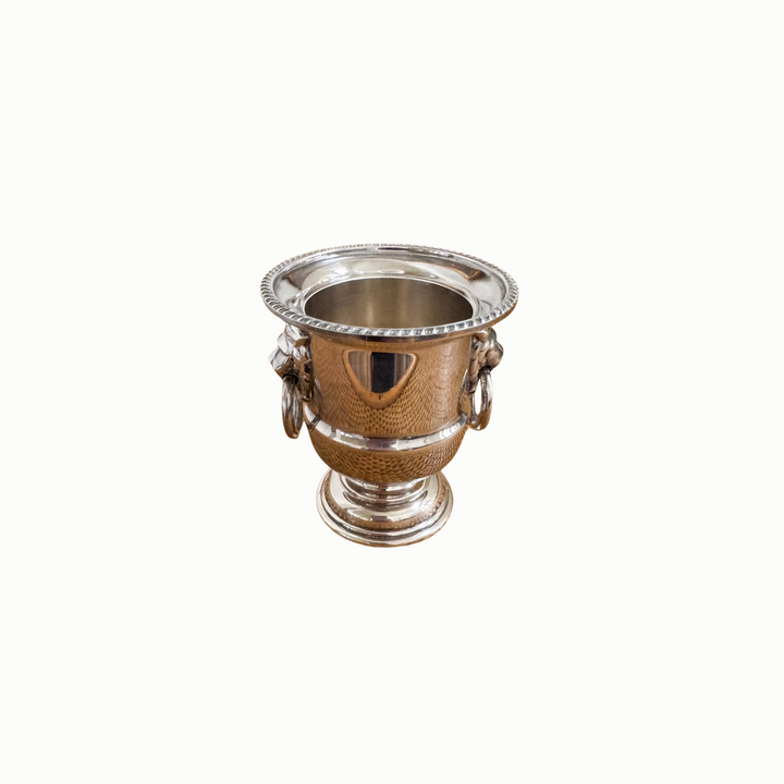 Mini Vintage Silverplate Urn or Toothpick Holder with Lion Head Handles