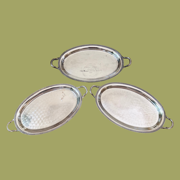 Vintage Silver-Plate Mini Tray with Handles