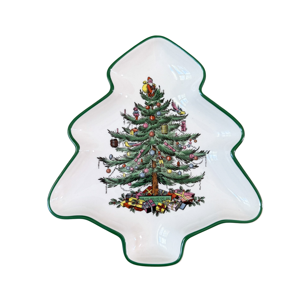 Vintage Spode Christmas Tree Shaped Dish