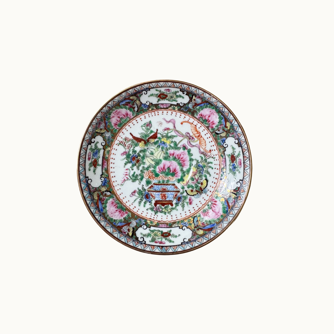 Vintage Famille Rose Saucers
