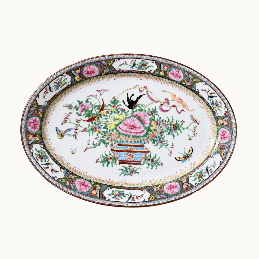 Vintage 16" Famille Rose Platter