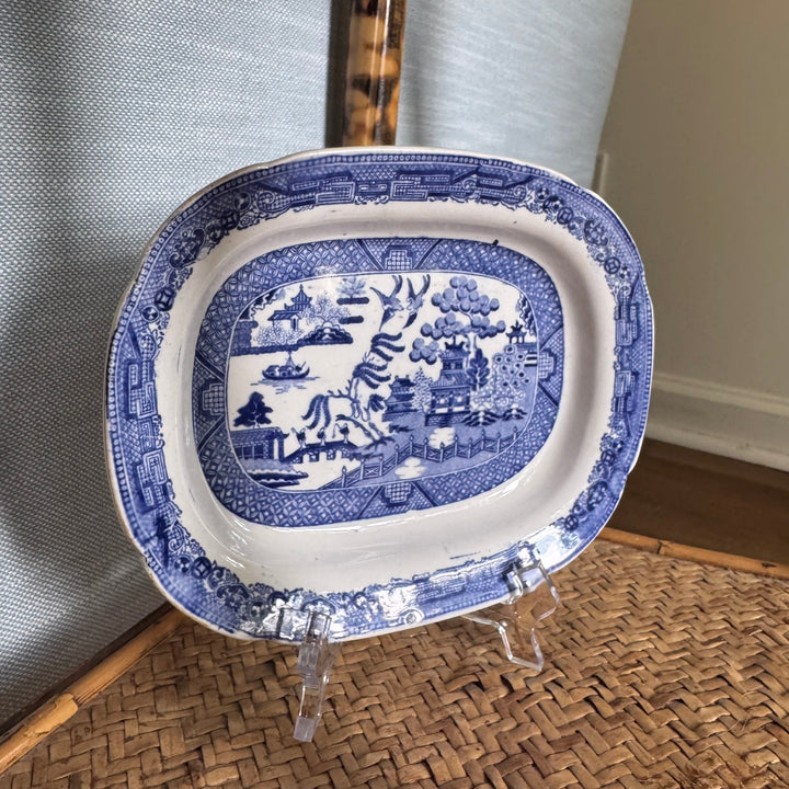 Mini Antique Blue Willow Platter