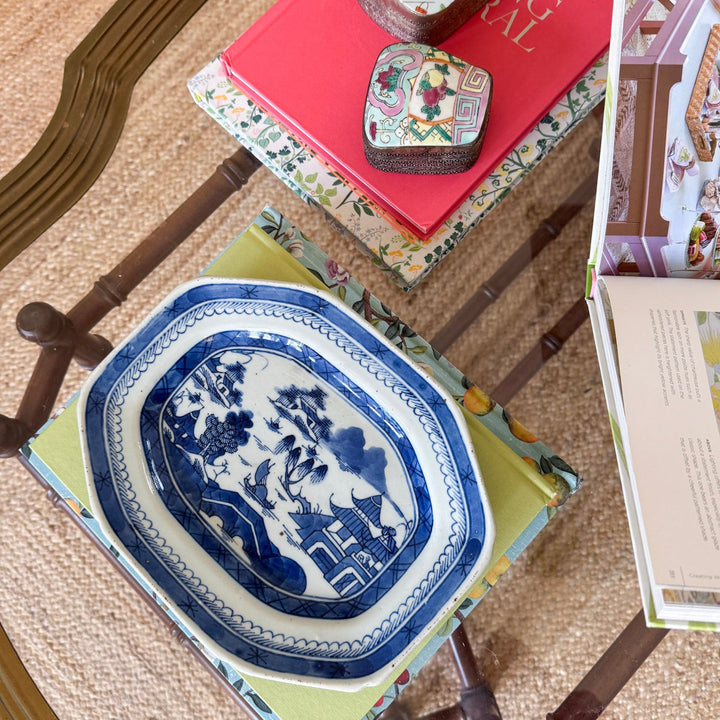Antique Blue Canton Platter