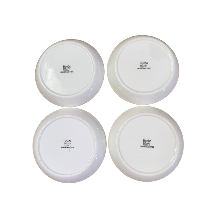 Vintage Set of Four Spode Christmas Tree Coasters