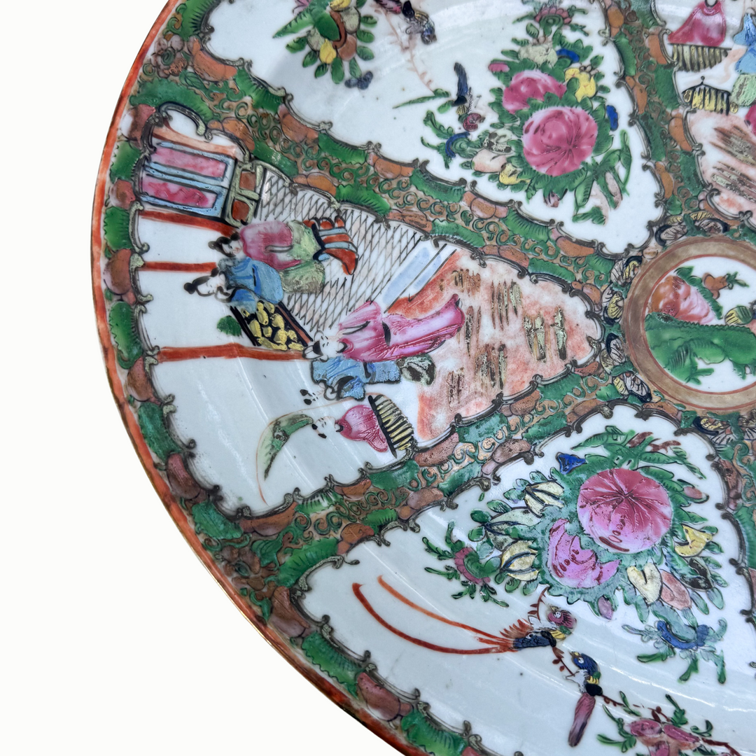 Large Antique Rose Medallion Platter