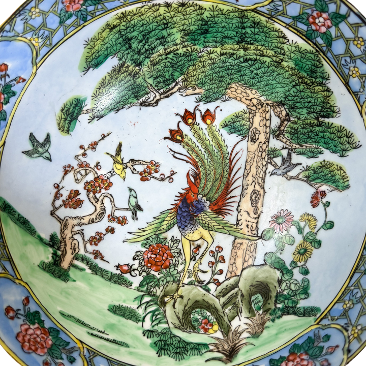 Vintage Chinoiserie Phoenix Bowl