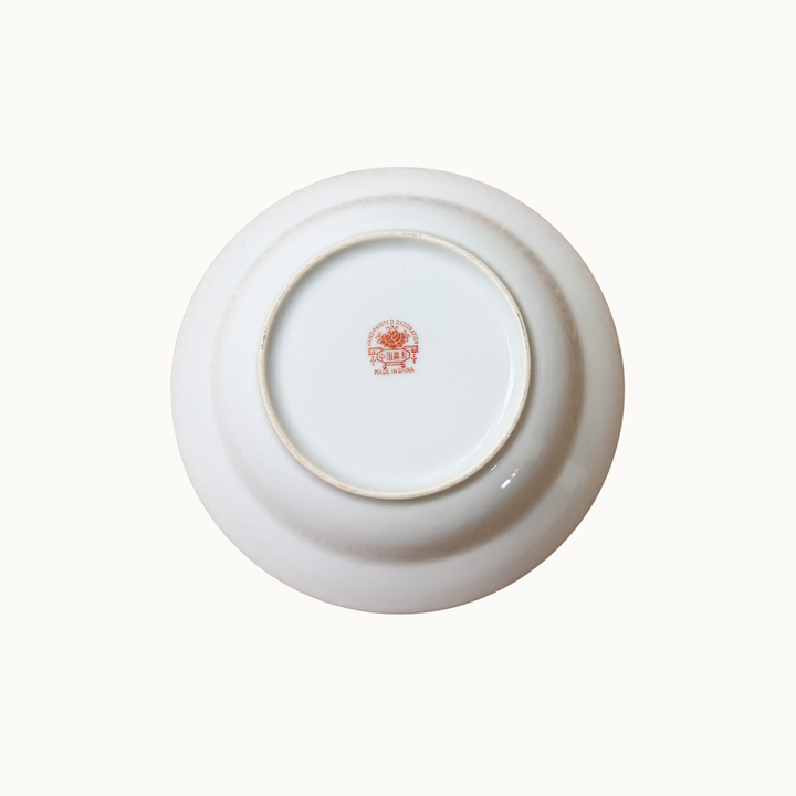 Vintage Famille Rose Large Shallow Bowls
