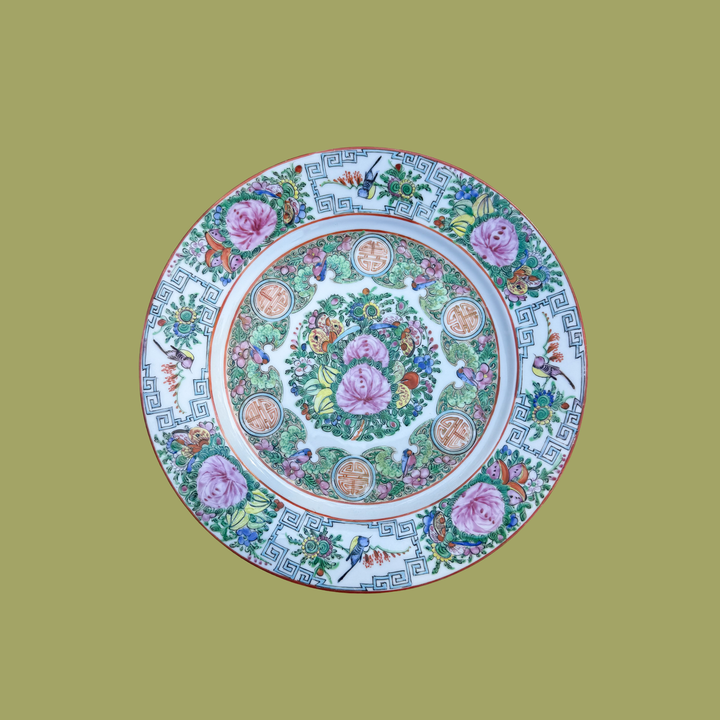Large Rose Canton Plate