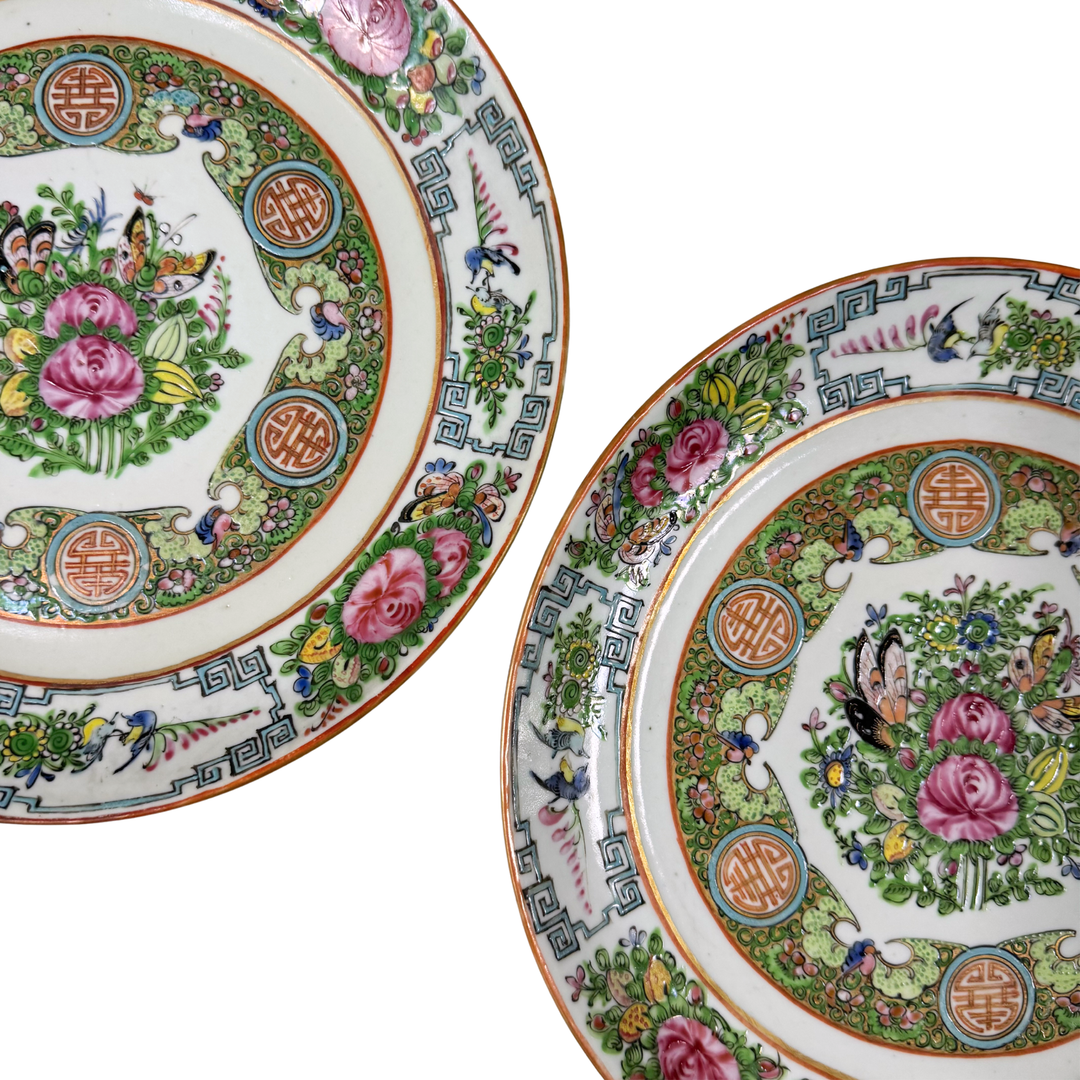Antique Rose Canton Serving Plates