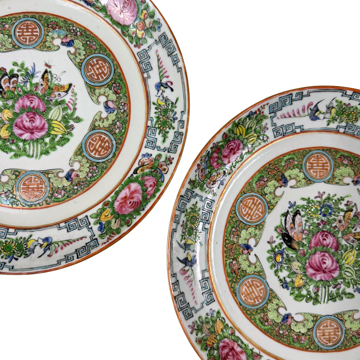 Antique Rose Canton Serving Plates