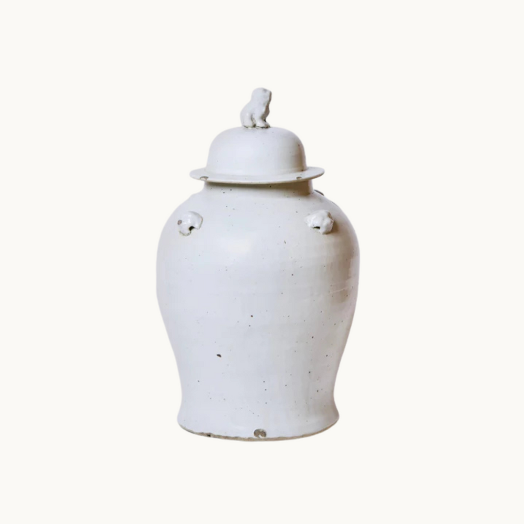 White Temple Jar