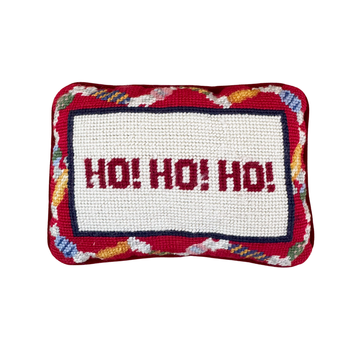 HO! HO! HO! Needlepoint Pillow