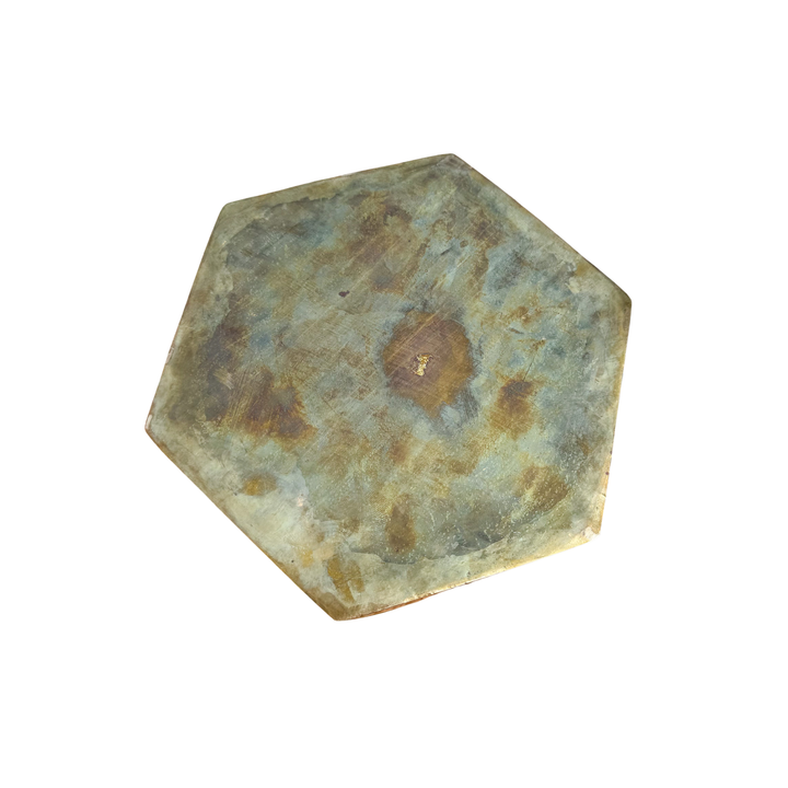 Vintage Brass Hexagonal Trinket Box