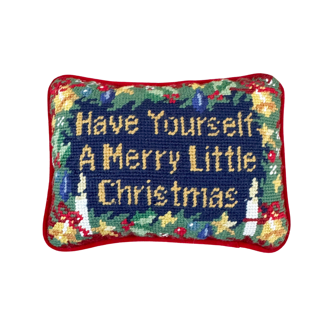 Have Yourself a Merry Little Christmas Needlepoint Pillow