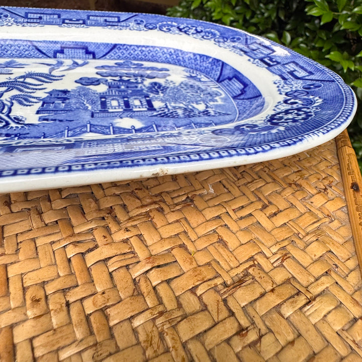 Antique Blue Willow Platter