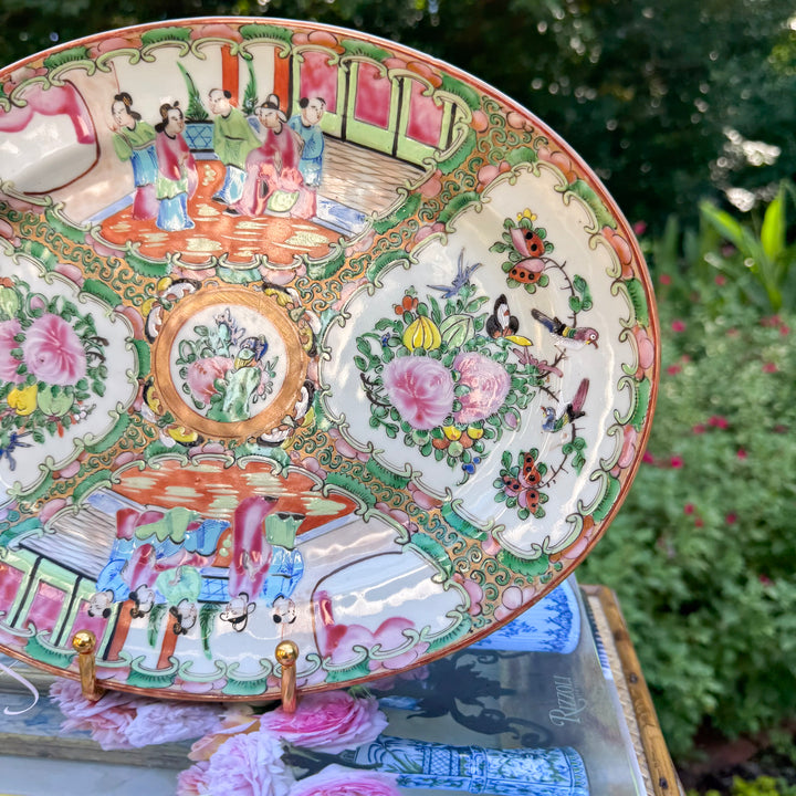 Antique Rose Medallion Platter