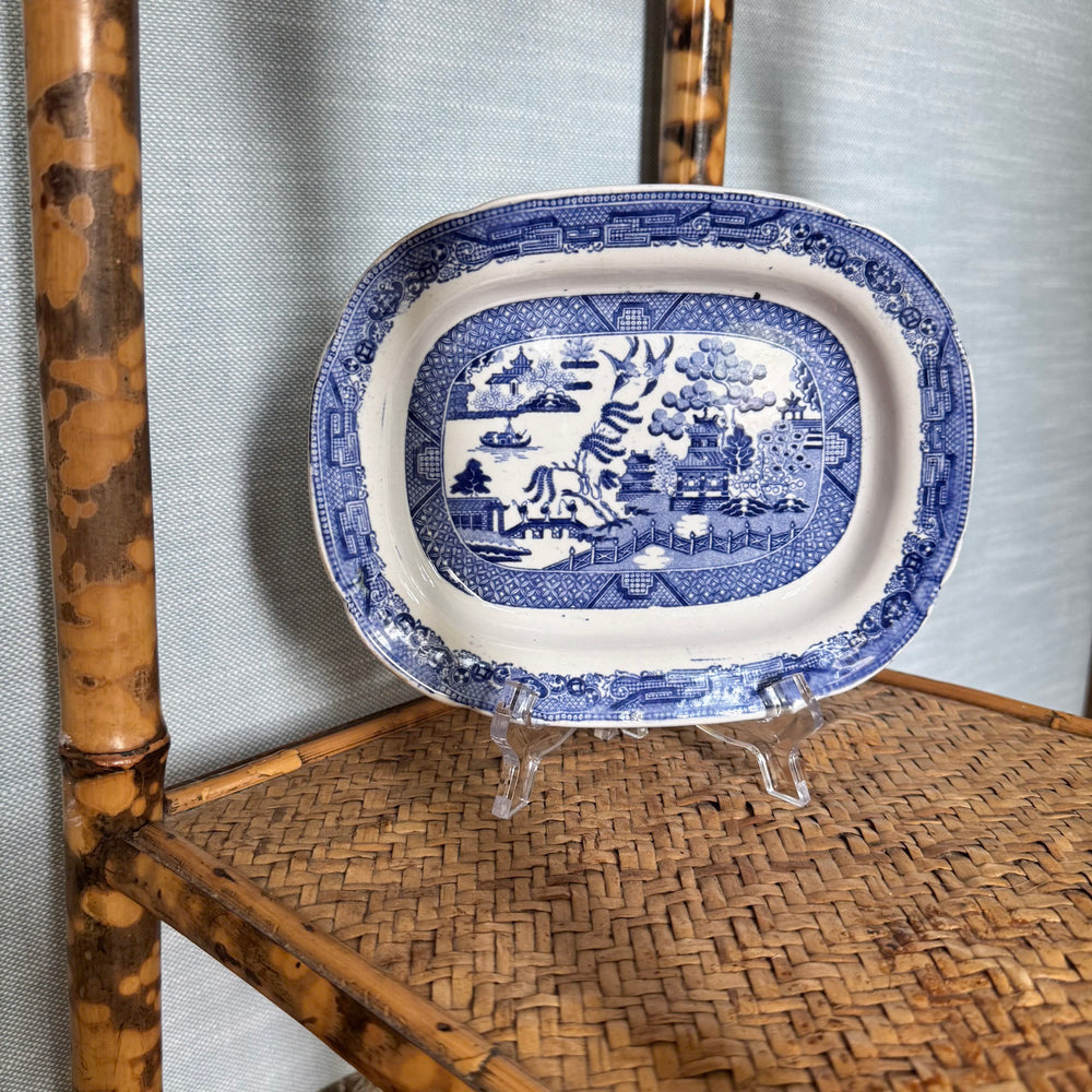 Mini Antique Blue Willow Platter