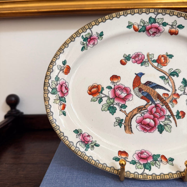 Antique F. Winkle Whieldon Ware Pheasant Platter