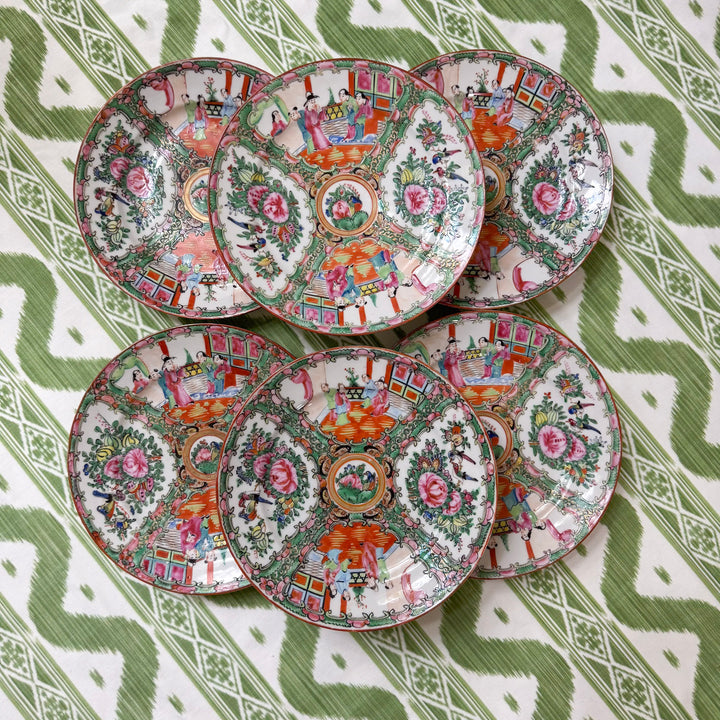 Vintage 9.5" Rose Medallion Plates