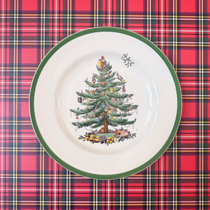 Vintage Spode Christmas Tree Dinner Plates Made in England - Sold Individually