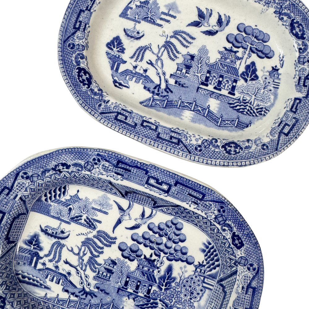 Mini Antique Blue Willow Platter