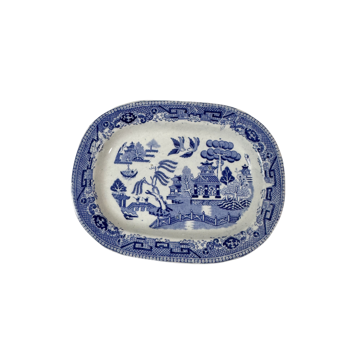 Mini Antique Blue Willow Platter - Style A