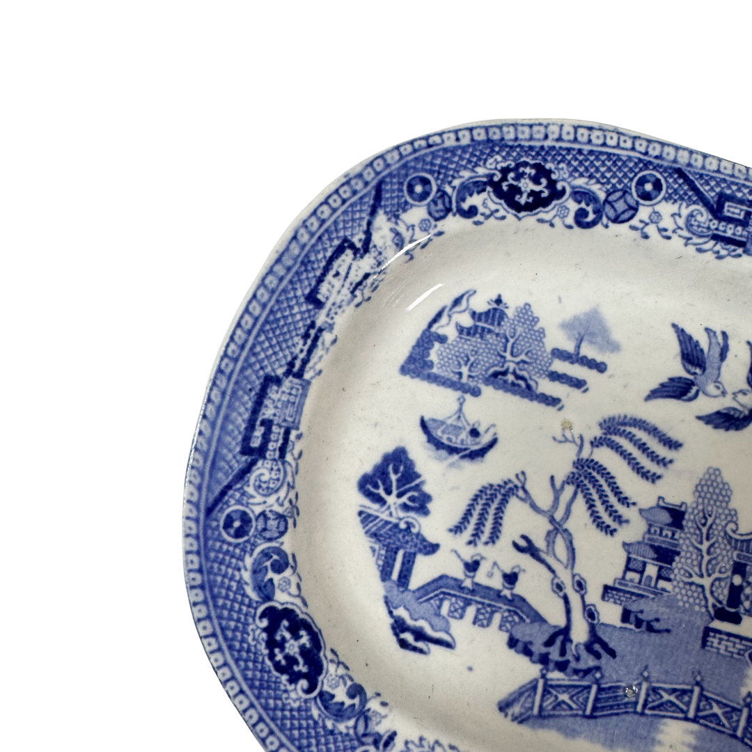Mini Antique Blue Willow Platter - Style A