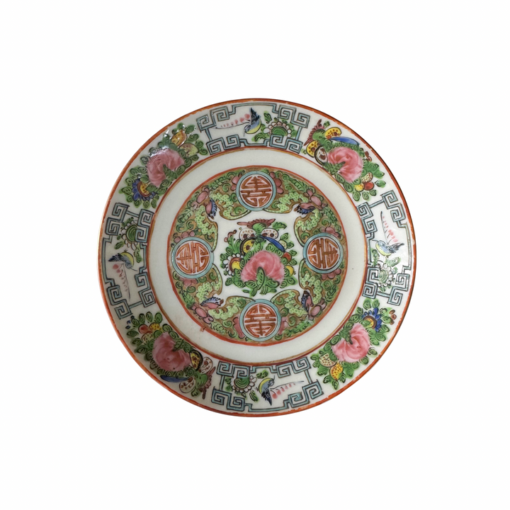 Antique Rose Canton Saucers