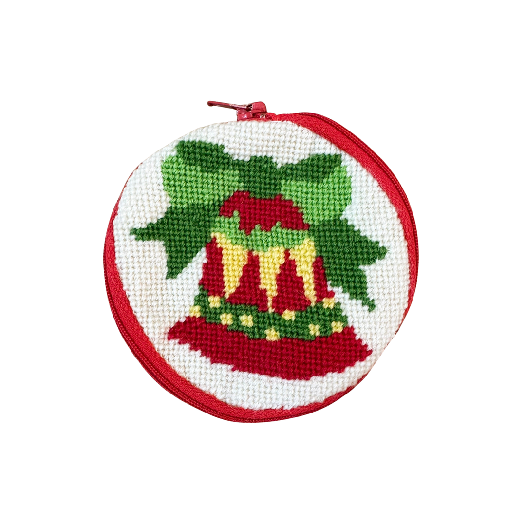 Set of Vintage Needlepoint Christmas Coin Purses