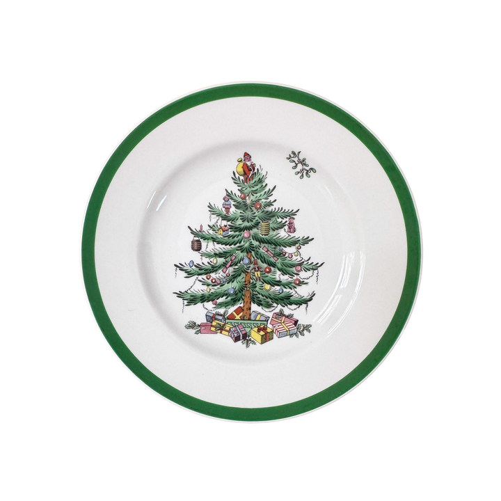 Vintage Spode Christmas Tree Bread and Butter Plates