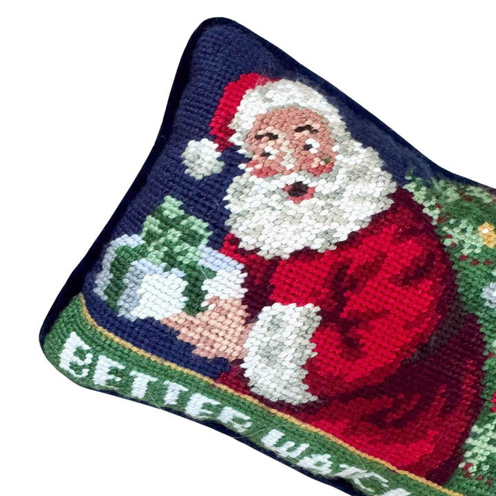Better Watch Out Needlepoint Pillow