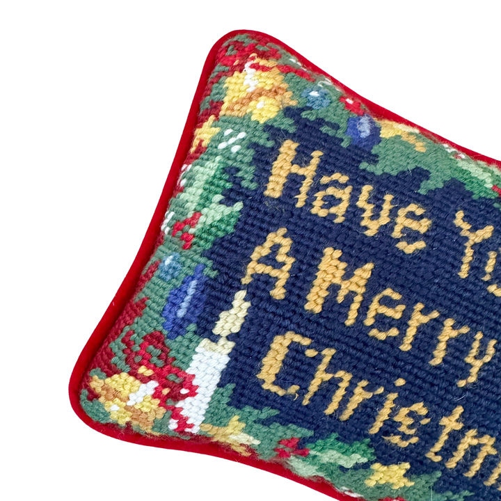 Have Yourself a Merry Little Christmas Needlepoint Pillow